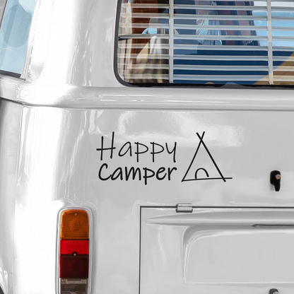 Happy Camper Zelt Aufkleber für Van Camper Caravan Wohnmobil Auto
