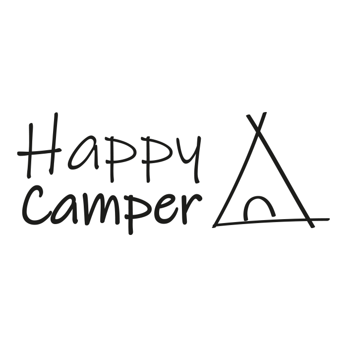 Happy Camper Zelt Aufkleber für Van Camper Caravan Wohnmobil Auto