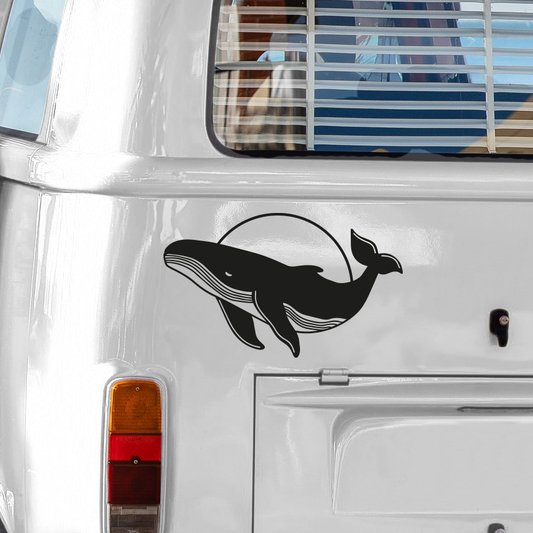 Wal im Kreis Aufkleber für Van Camper Caravan Wohnmobil Auto
